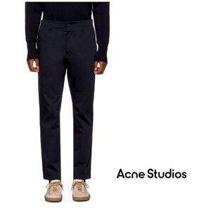 Acne Studios Stan Trouser Cotton Twill Chinos in Navy Blue Size EU 48 / US 32